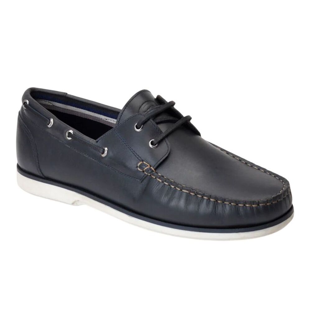 Base London Mens Stern Boat Shoes / Navy